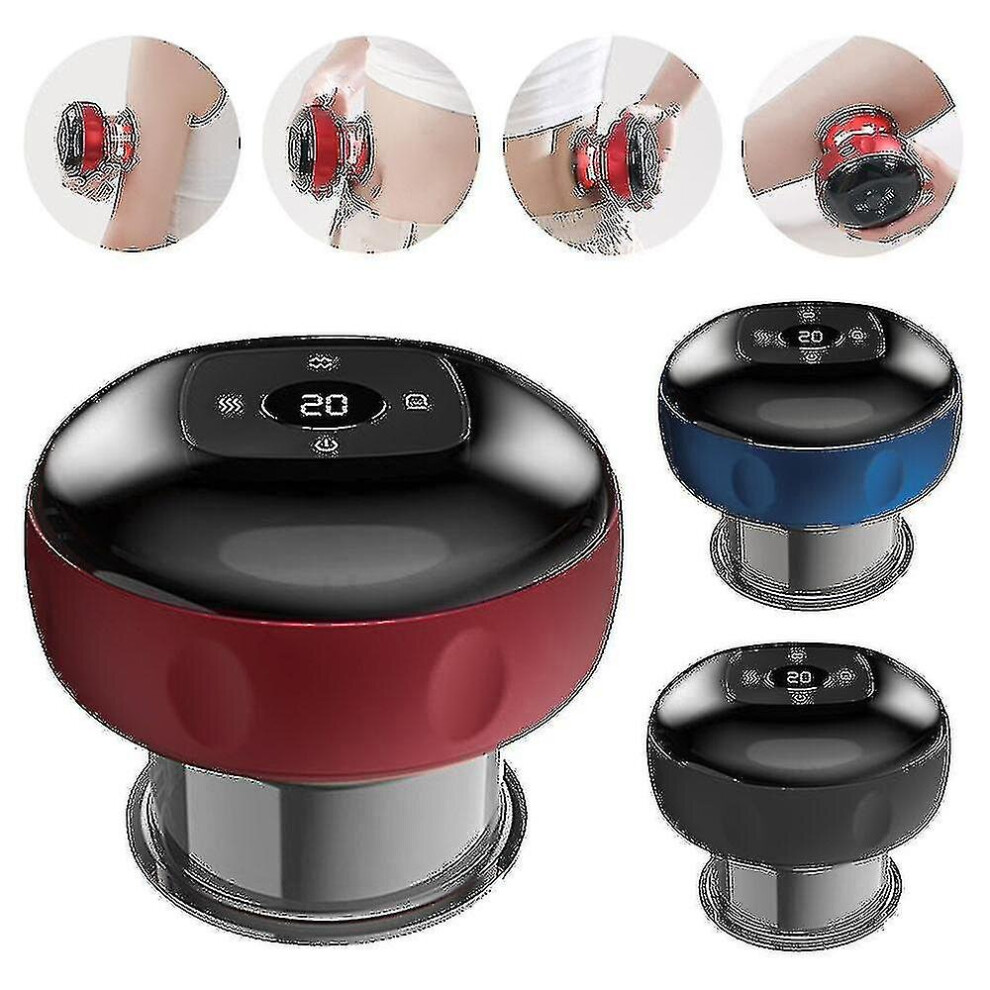 (Blue) Electric Cupping Therapy Massager Vacuum Suction Cups Therapy Adjustable Cupping Therapy Massage Tool Clearance Sale