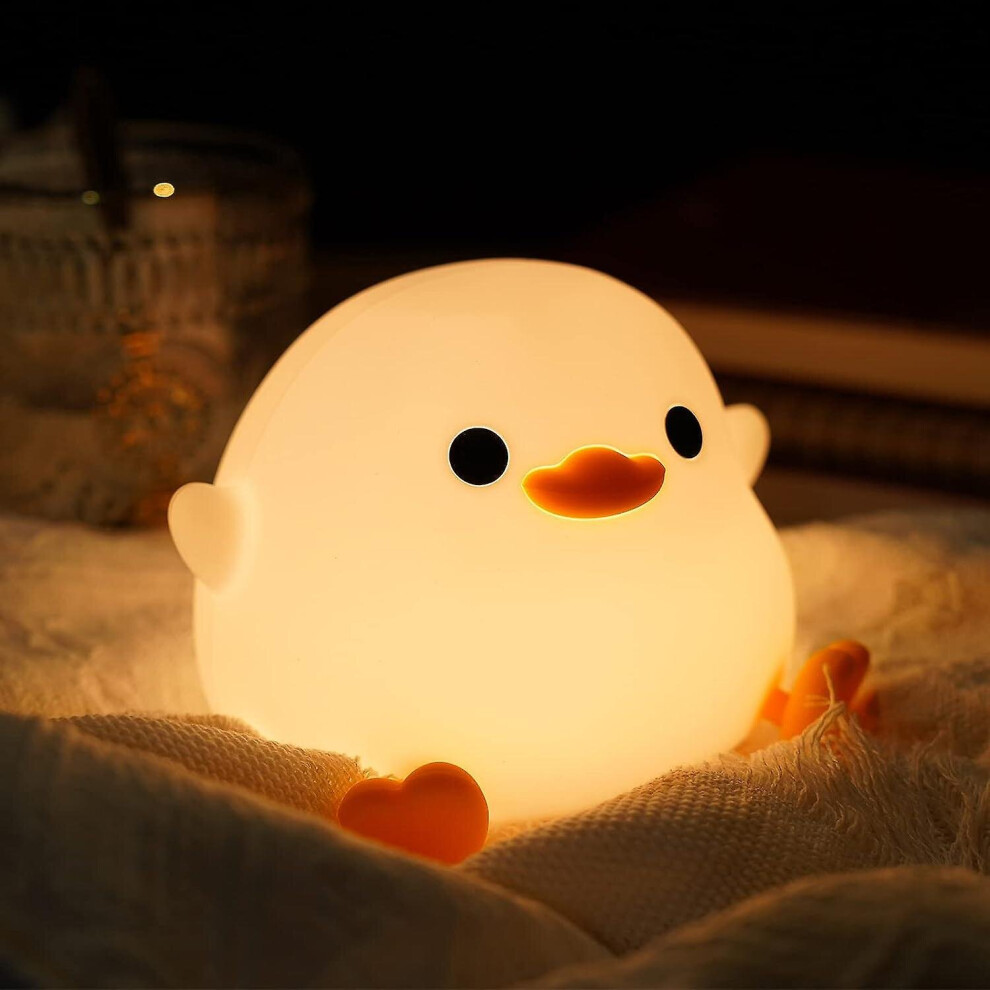 Dodo Duck Night : Cute Silicone Duck Lamp, Dimmable Soft Led Night With 20-Min Timer, Rechargeable Bedside Lamp, Bpa-Free & Rohs-Certified Light
