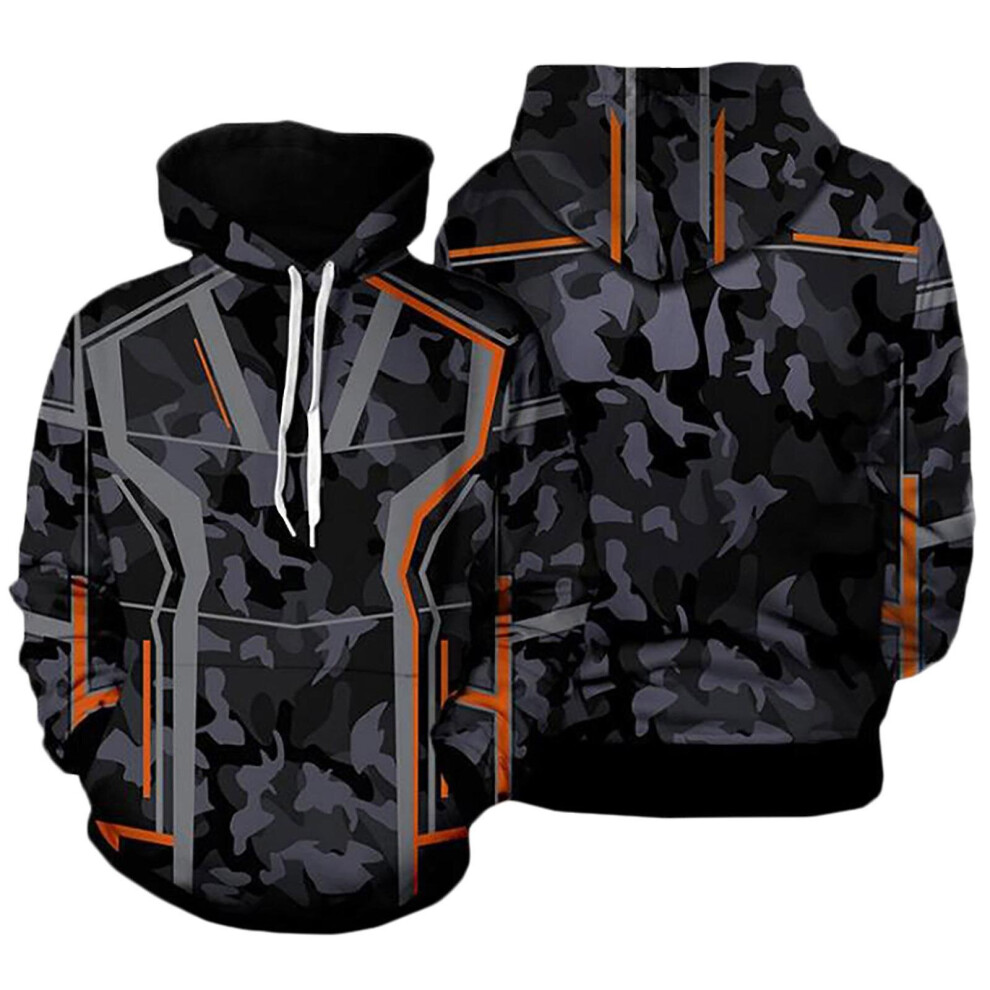 (XL) Avengers Iron Man Tony Stark Cosplay Hoodie Pocket Hooded Sweatshirt For Men