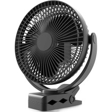 10000mah Rechargeable Portable Fan, 8-inch Battery Operated Clip On Fan, Usb Fan, 4 Speeds, Strong Airflow, Sturdy Clamp For Office Desk Golf Car Outd