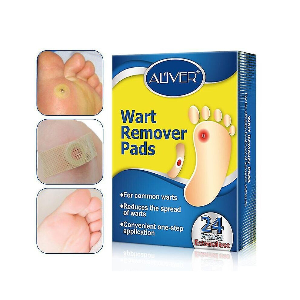 24pcs/box Medical Plaster Foot Corn Callus Removal Thorn Plantar Warts Plaster Dressing Pain Relief Patch Health Feet Care Pads