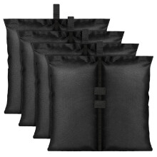4 Pack Tent Weights Sandbags, Heavy Duty Weighted Feet Bag Leg Weights For Feet Leg Pole Anchor Tent Marquee Market Stall, Black
