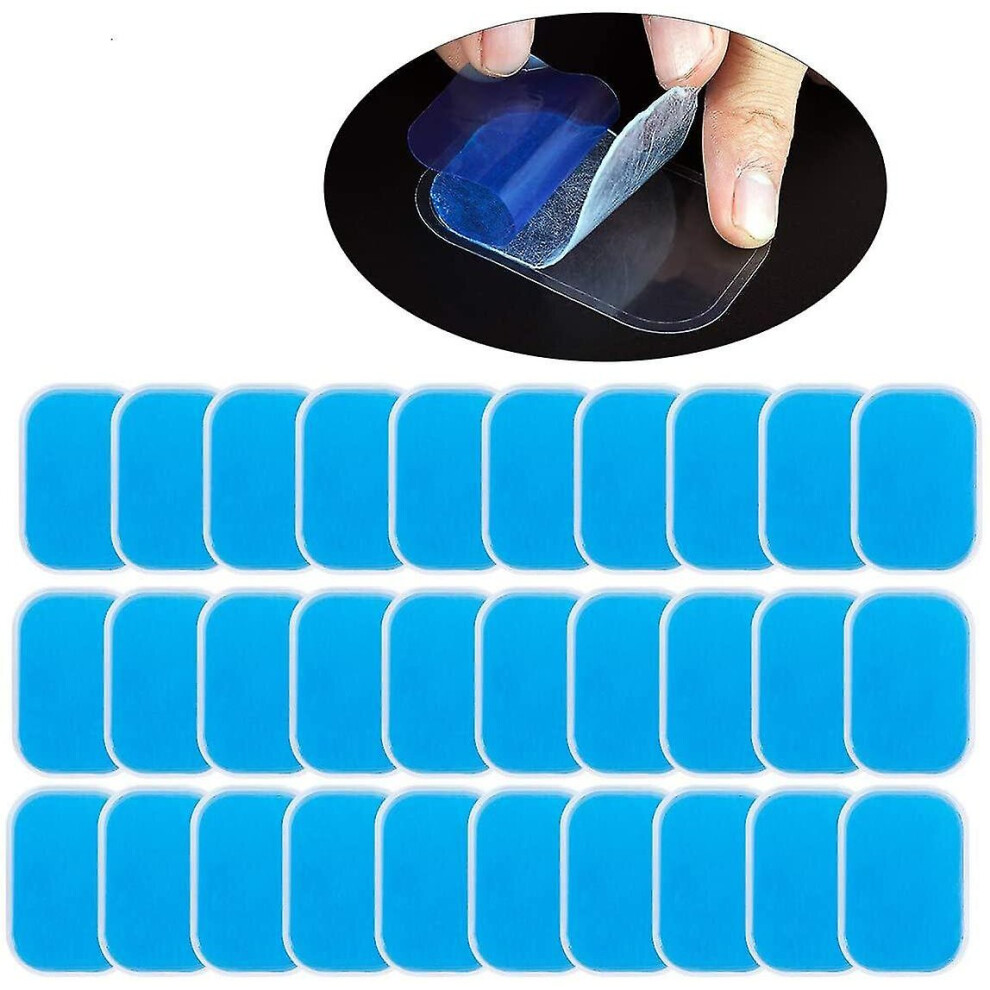 Pack Of 60 Ems Gel Pad, Gels Pad For Ems Trainer Abdominal Trainer Electrical Muscle Stimulation, Abs Trainer Replacement Gel Sheet Replacement Pad, E-image-OPC-PCJTF2D-NEW
