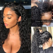 Hair Wigs 150 Density Lace Front Wig Deep Wave Wig Glueless Lace Wigs