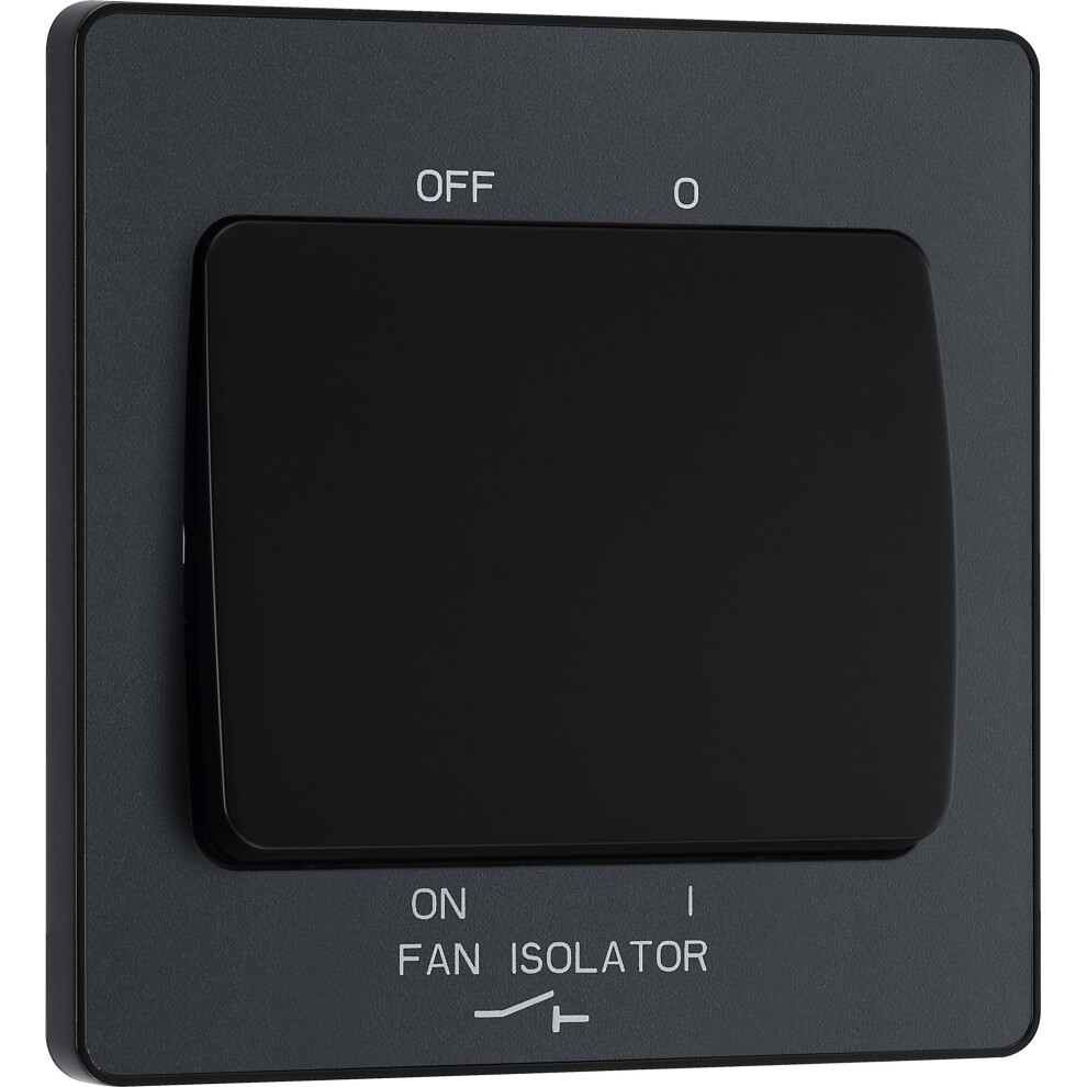 Bg Evolve Matt Grey Fan Isolator Switch 10A Triple Pole - Pcdmg15b 5050765184564