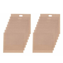 12pcs Reusable Toaster Bag Non-stick Bread Baking Bag Sandwich Bags Toast Heating Tools 17x19cm