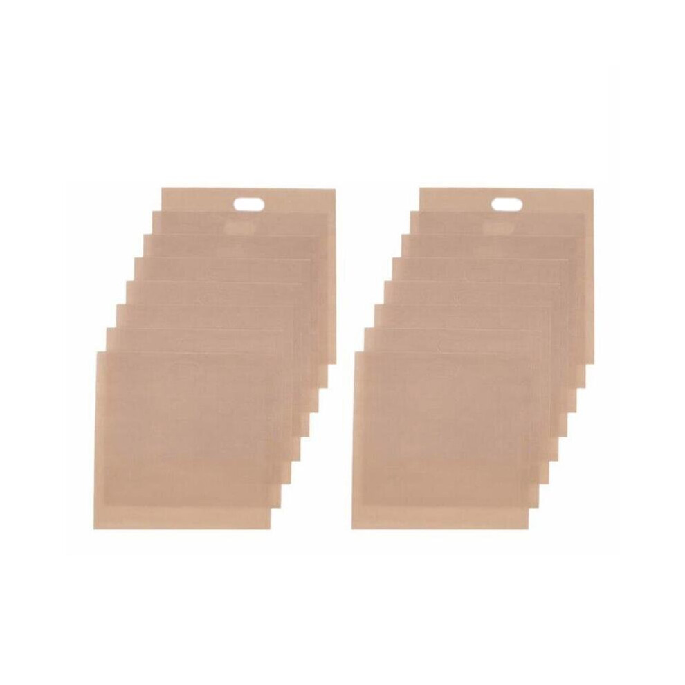 12pcs Reusable Toaster Bag Non-stick Bread Baking Bag Sandwich Bags Toast Heating Tools 17x19cm
