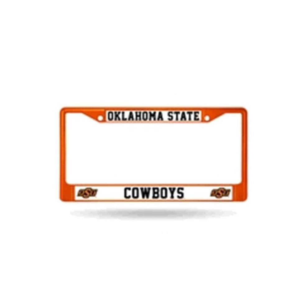 Oklahoma State Cowboys License Plate Frame Metal Orange 094746965051