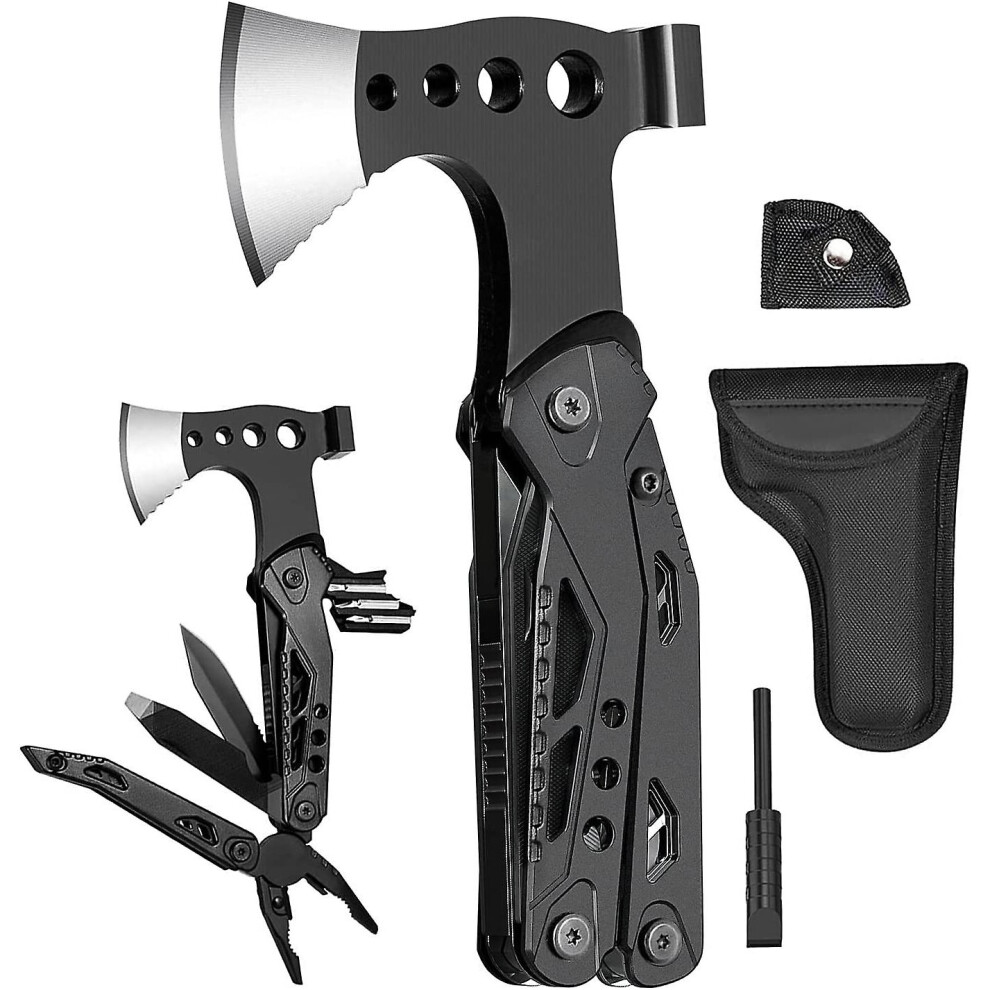 Camping Accessories Gifts W/ax Hammer Pliers Saw Screwdriver