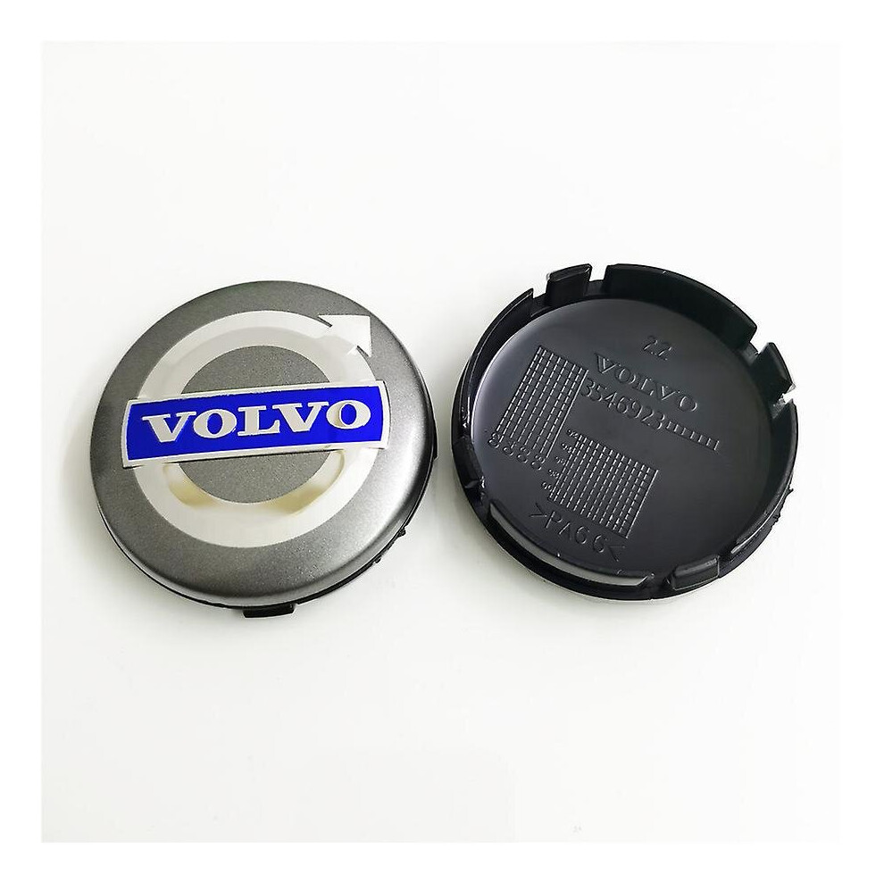 Veeki Abs Plastic Cover 64Mm For Volvo Hub Caps Volvo Volvo Hub Caps 64Mm-Volvo (Pack Of Four) Grey