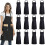12 Pack Plain Bib Aprons With 2 Pockets - Black Unisex Commercial Apron Bulk 1