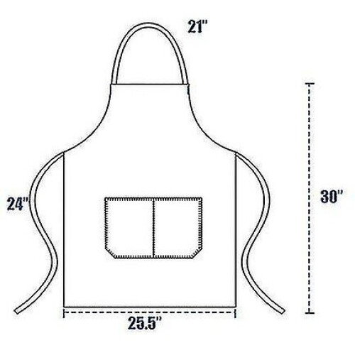 12 Pack Plain Bib Aprons With 2 Pockets - Black Unisex Commercial Apron Bulk 2