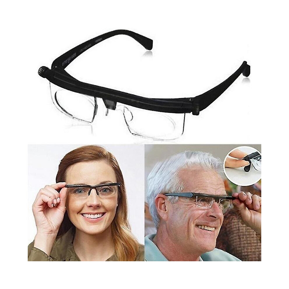 Adjustable Strength Lens Eyewear Variable Focus Distance Vision Zoom Glasses