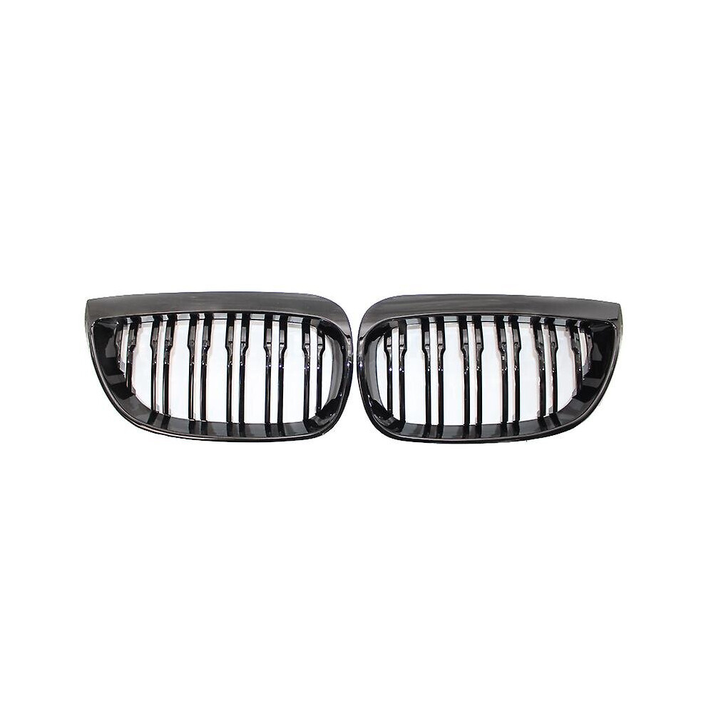 Front Kidney Double Grille Sport Grill Replacement For- E81 E87 E88 1 Series 2004-2007 Gloss Black