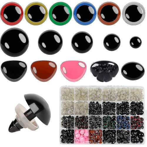 600pcs Plastic Safety Eyes And Noses For Amigurumi Crochet Crafts Dolls Stuffed Animals And Teddy Bear