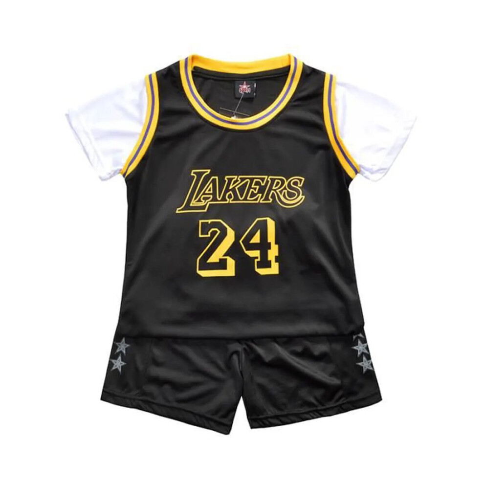 (black 140cm) Kobe Bryant children's jersey set