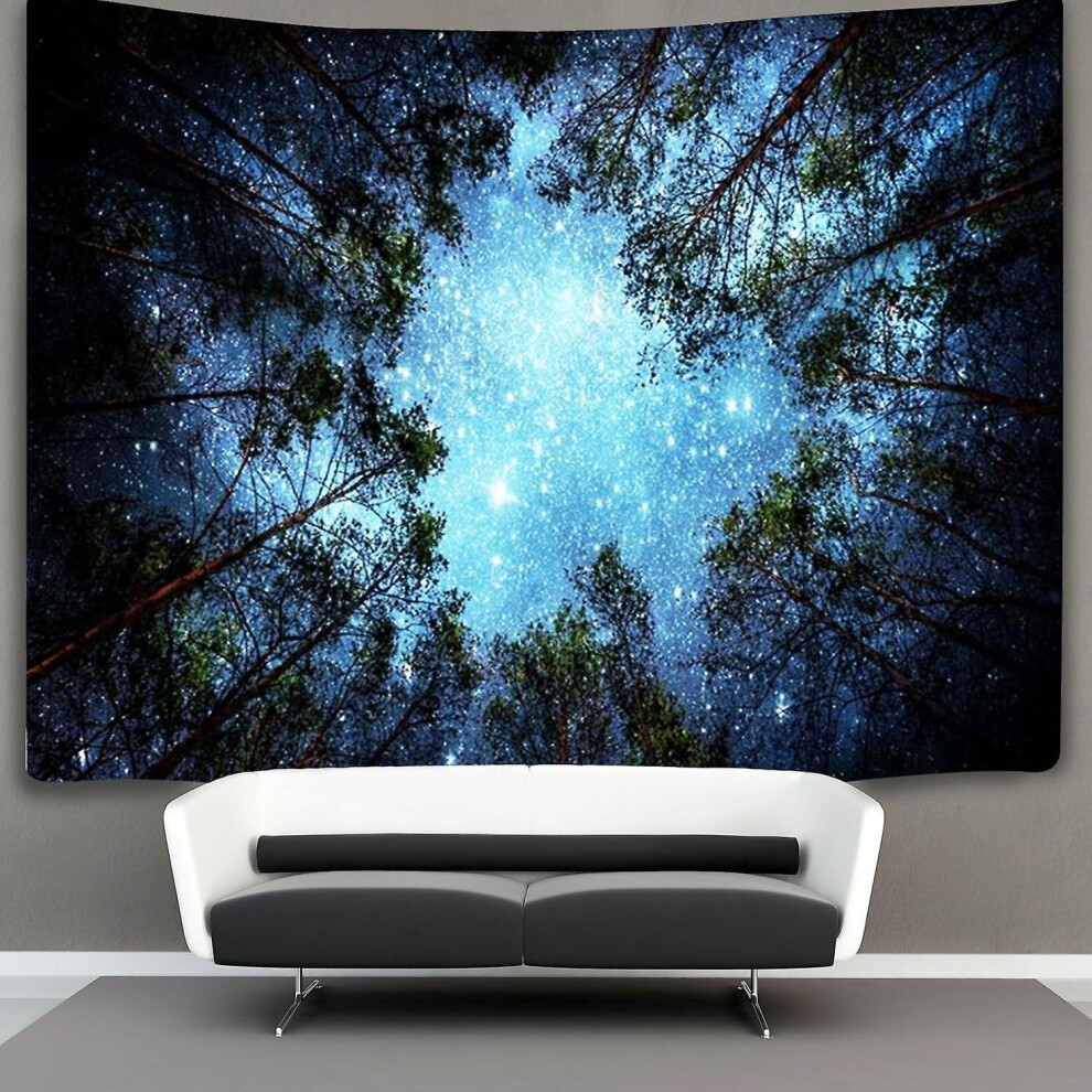 Forest Starry Tapestry Starry Sky Tapestry Moon And Stars Tapestry Galaxy Tapestry Wall Hanging Forest Tapestry Night Sky Tapestry Wall Tapestry For D