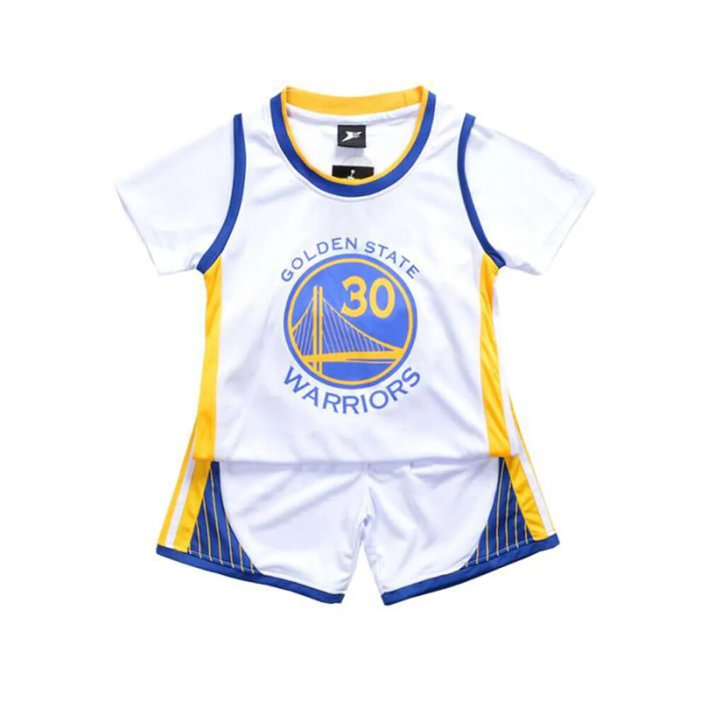 (white 130cm) Stephen Curry children's jersey set