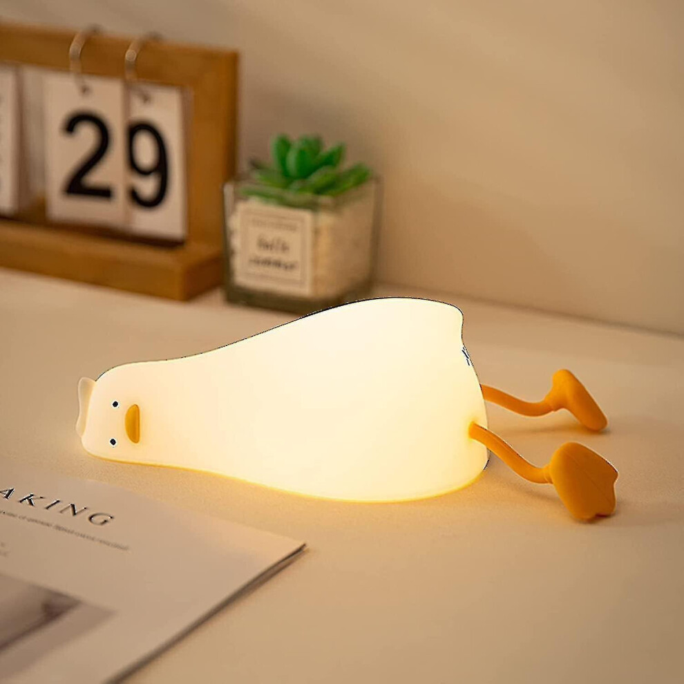 Lying Flat Duck Night Light, Led Squishy Duck Lamp, Cute