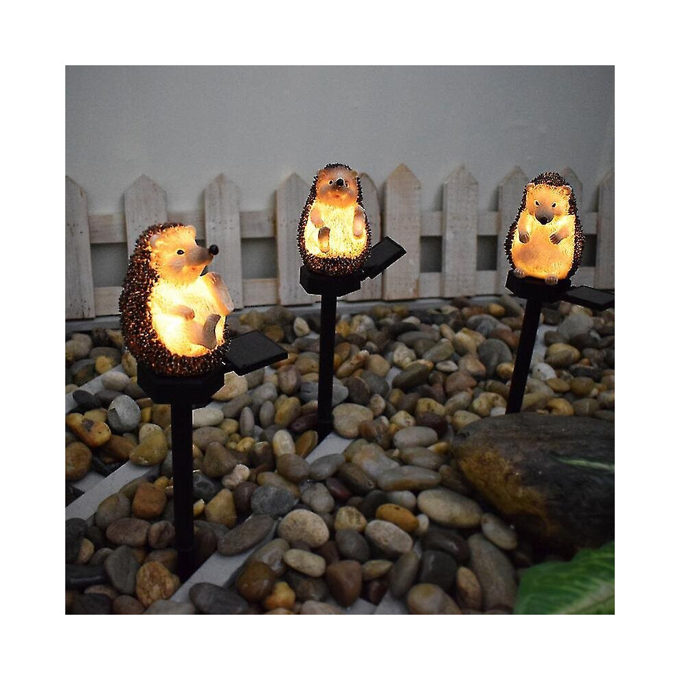 Solar Garden Light Resin Simulation Hedgehog Stake Outdoor Waterproof Led Lamp-stand-