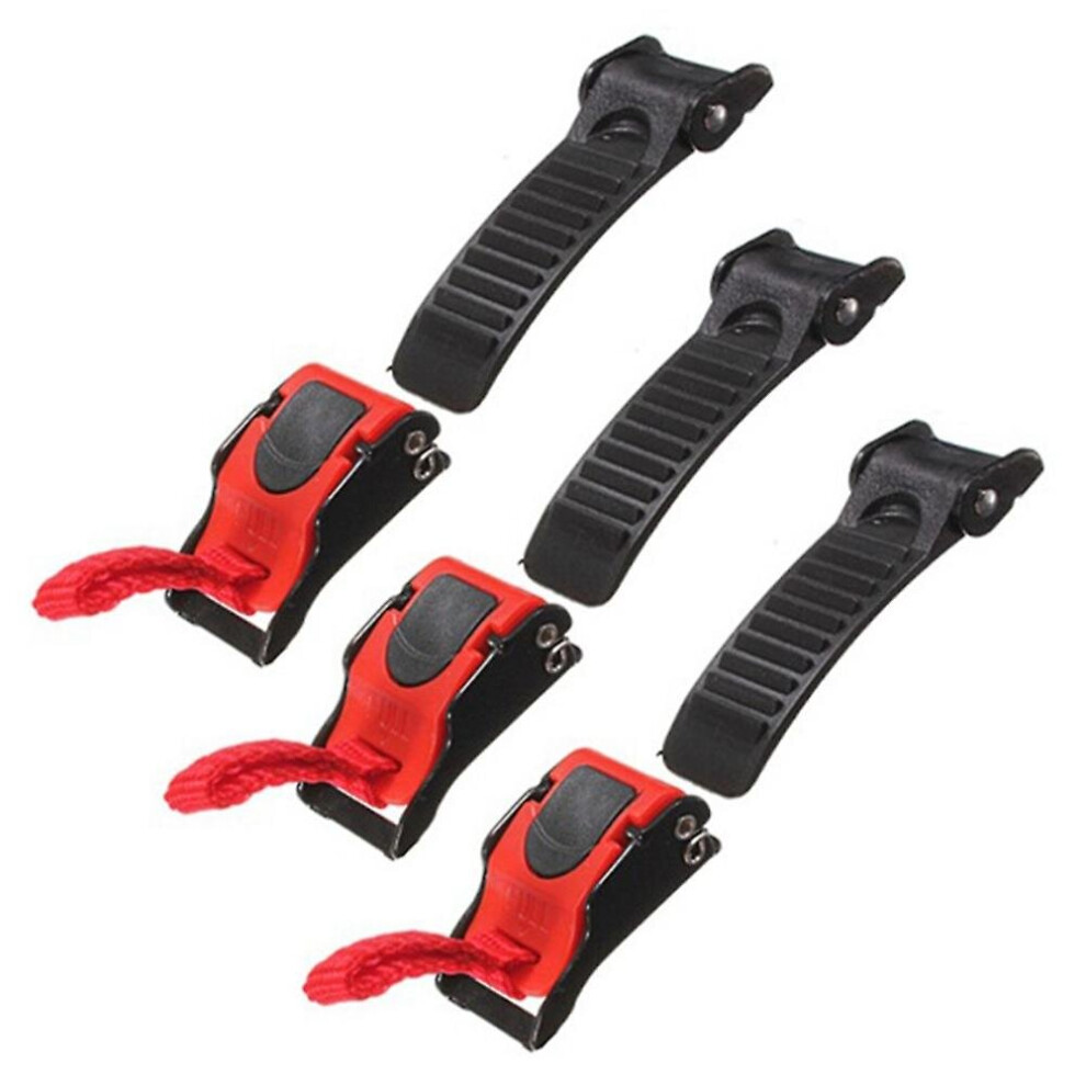 3pcs Motorcycle Bike Plastic Quick Release Helmet Pull Chin Strap Buckle Clip