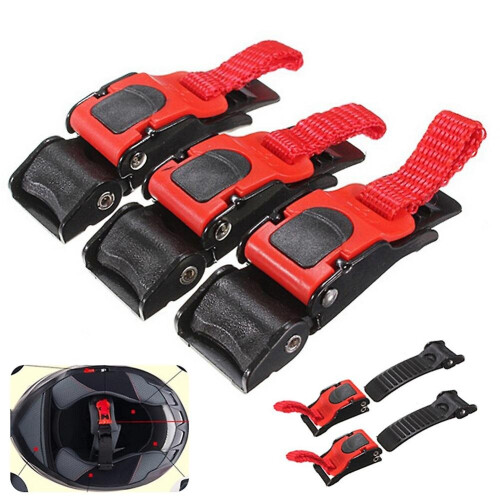 3pcs Motorcycle Bike Plastic Quick Release Helmet Pull Chin Strap Buckle Clip 2