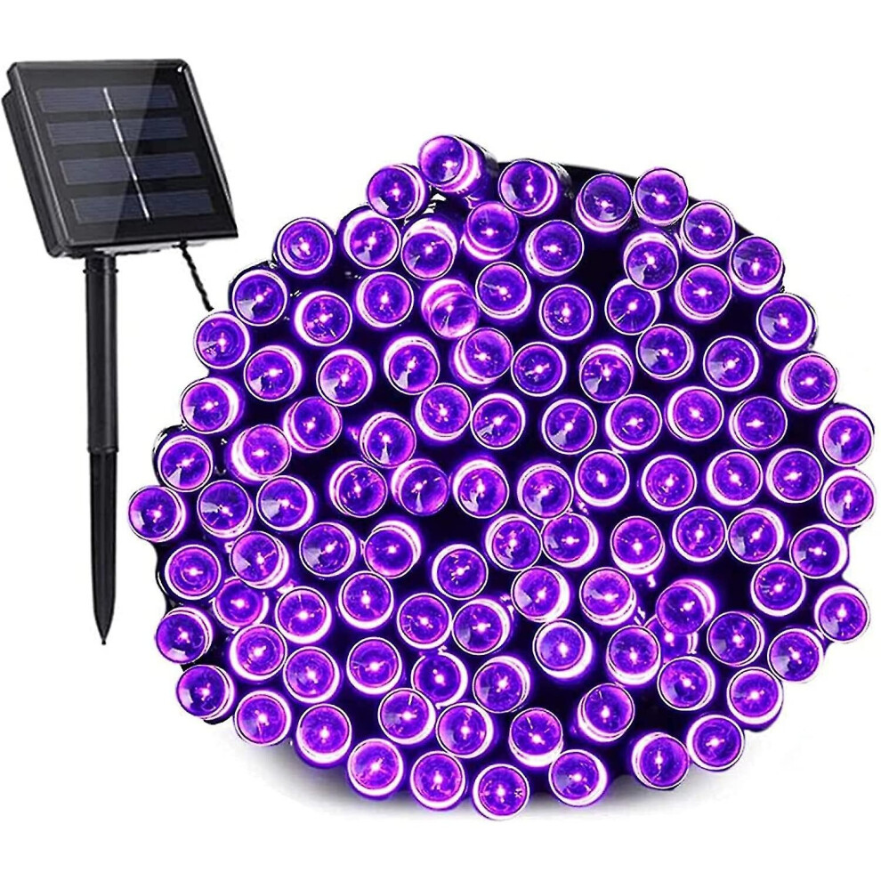22m 200 Led Solar Purple String Lights Outdoor Waterproof Fairy Lights 8  Lights For Garden Fence Patio Yard Christmas Tree Party