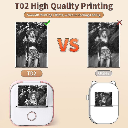 Phomemo T02 Mini Printer Portable Printer Thermal Printing Sticker Wireless Inkless Pocket Printer Self-adhesive Label Printer 1