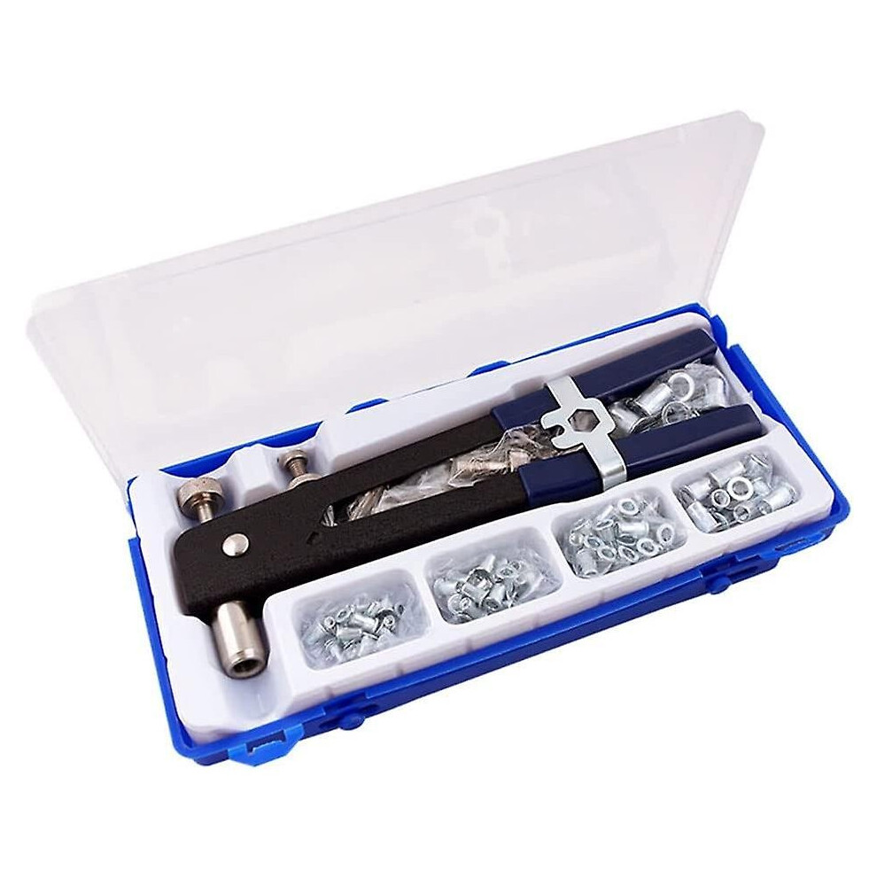 86 Pcs Rivet Nut Tool Kit, Hand Riveter Set With M3/m4/m5/m6/m8 Threaded Rivet Nut And Mandrel