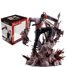 Chainsaw Man Denji Anime Figure Denji Power Action Figure 29cm Chainsaw Man Hand Made Adult Collectible Model Doll Toy