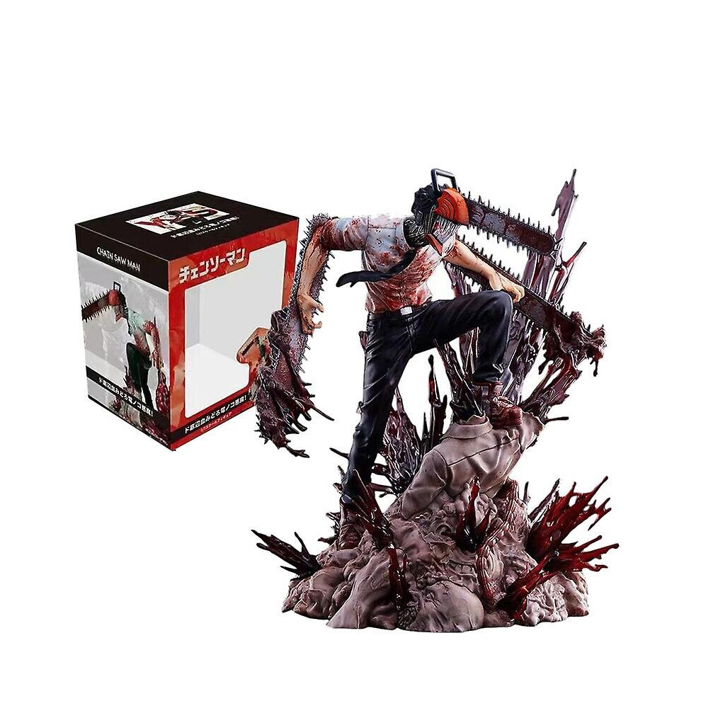 Chainsaw Man Denji Anime Figure Denji Power Action Figure 29cm Chainsaw Man Hand Made Adult Collectible Model Doll Toy-image-OPC-PCJVCMN-NEW