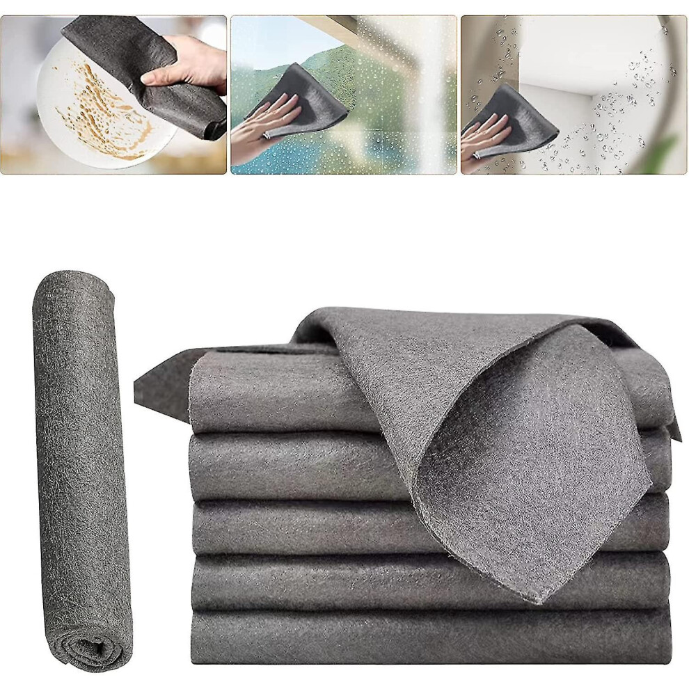 (5Pcs, 30 x 30 cm) Thickened Magic Cleaning Cloth, Microfiber Glass Cleaning Cloth Rags, Reusable Cleaning Cloths