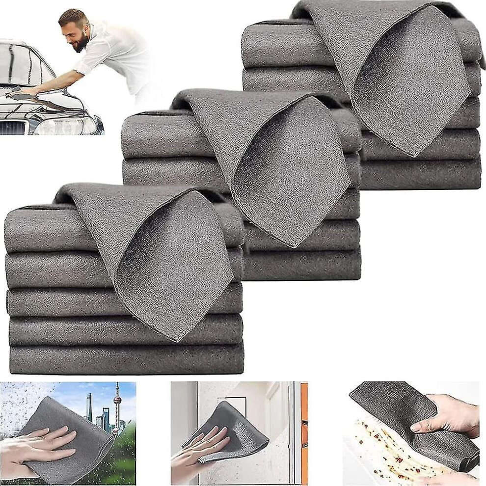 (15Pcs, 20 x 30 cm) Thickened Magic Cleaning Cloth, Microfiber Glass Cleaning Cloth Rags, Reusable Cleaning Cloths