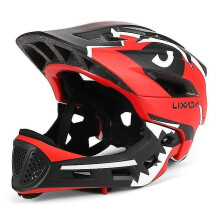 (Red) Kids Detachable Full Face Bike Helmet Children's Sports Child Cycling Mtb Motorcycle Skateboarding Roller Skating Helmet