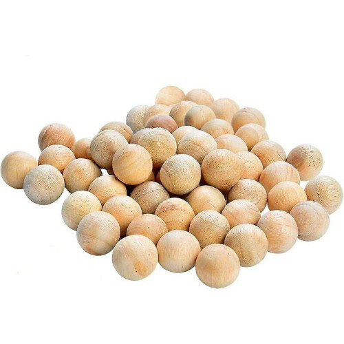 50 Natural Cedar Wood Balls Moth Repellent