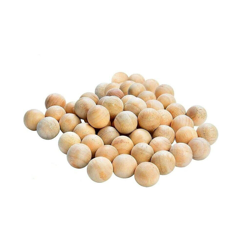 50 Natural Cedar Wood Balls Moth Repellent Red