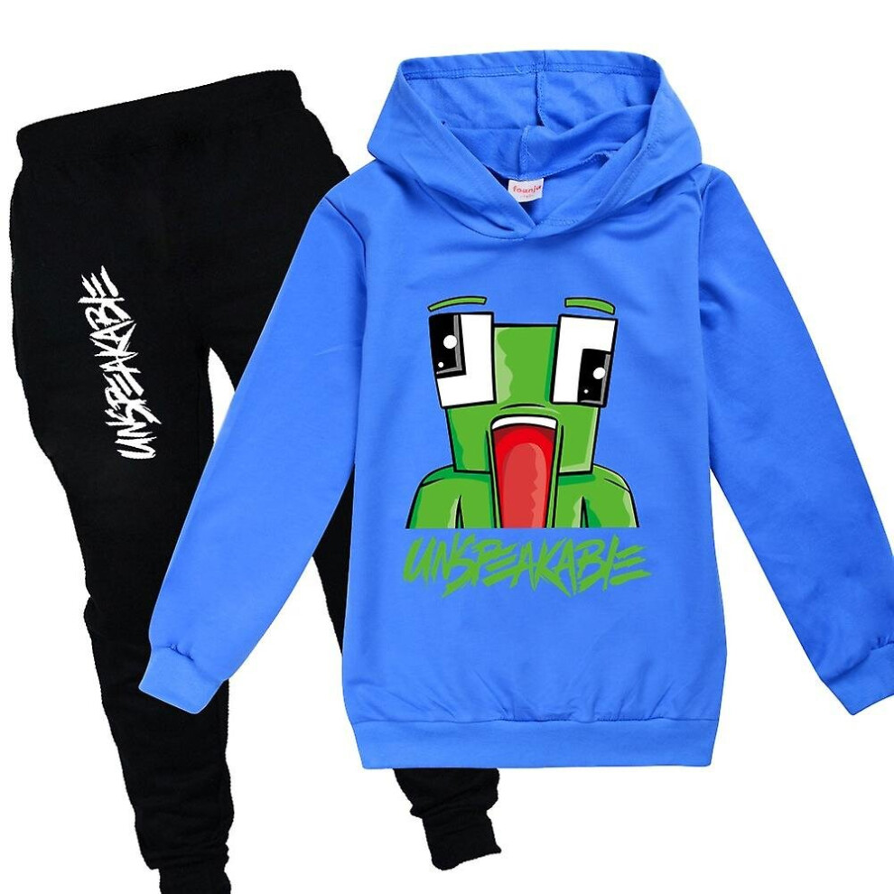 (B, 9-10 Years) 9-14 Years Kids Boys Girls Unspeakable Outfit Set Sweatshirt trousers Tracksuit Set