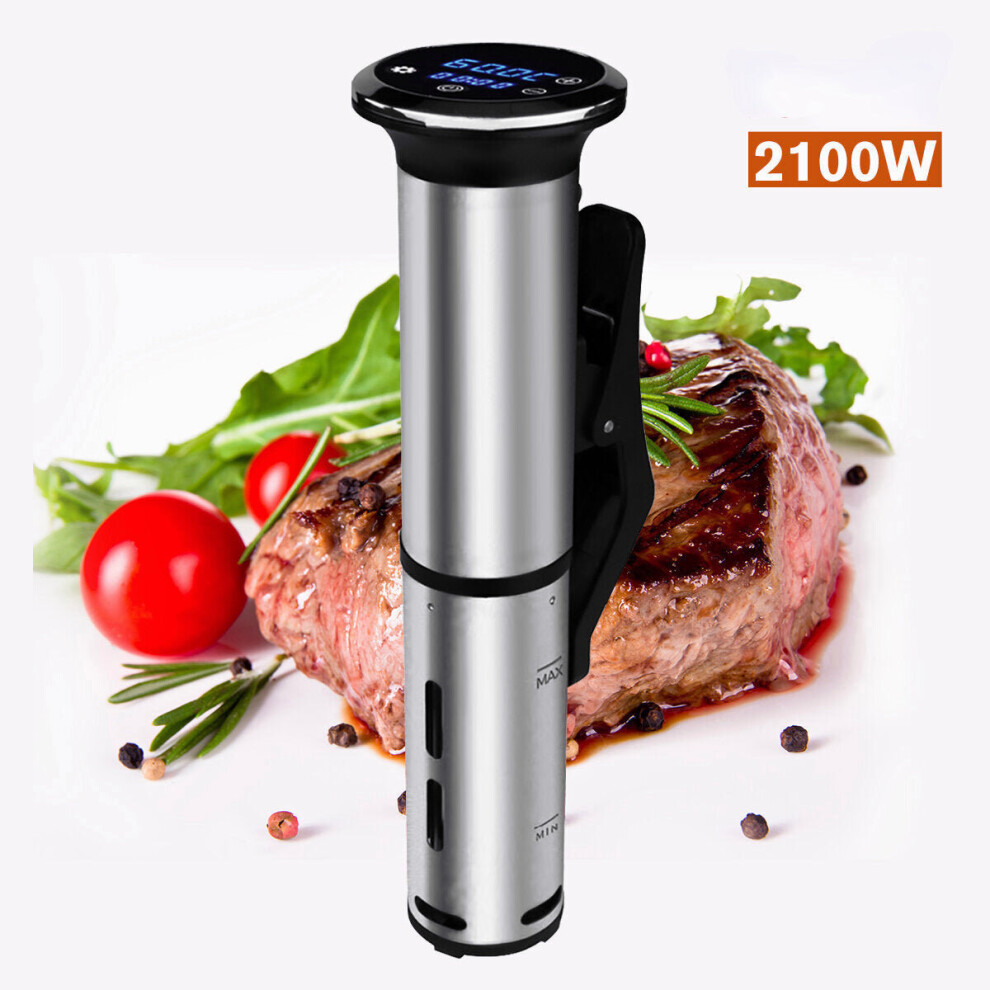 Waterproof Sous Vide Cooker Thermal Immersion Circulator 1200W LED Digital Timer Temperature Display