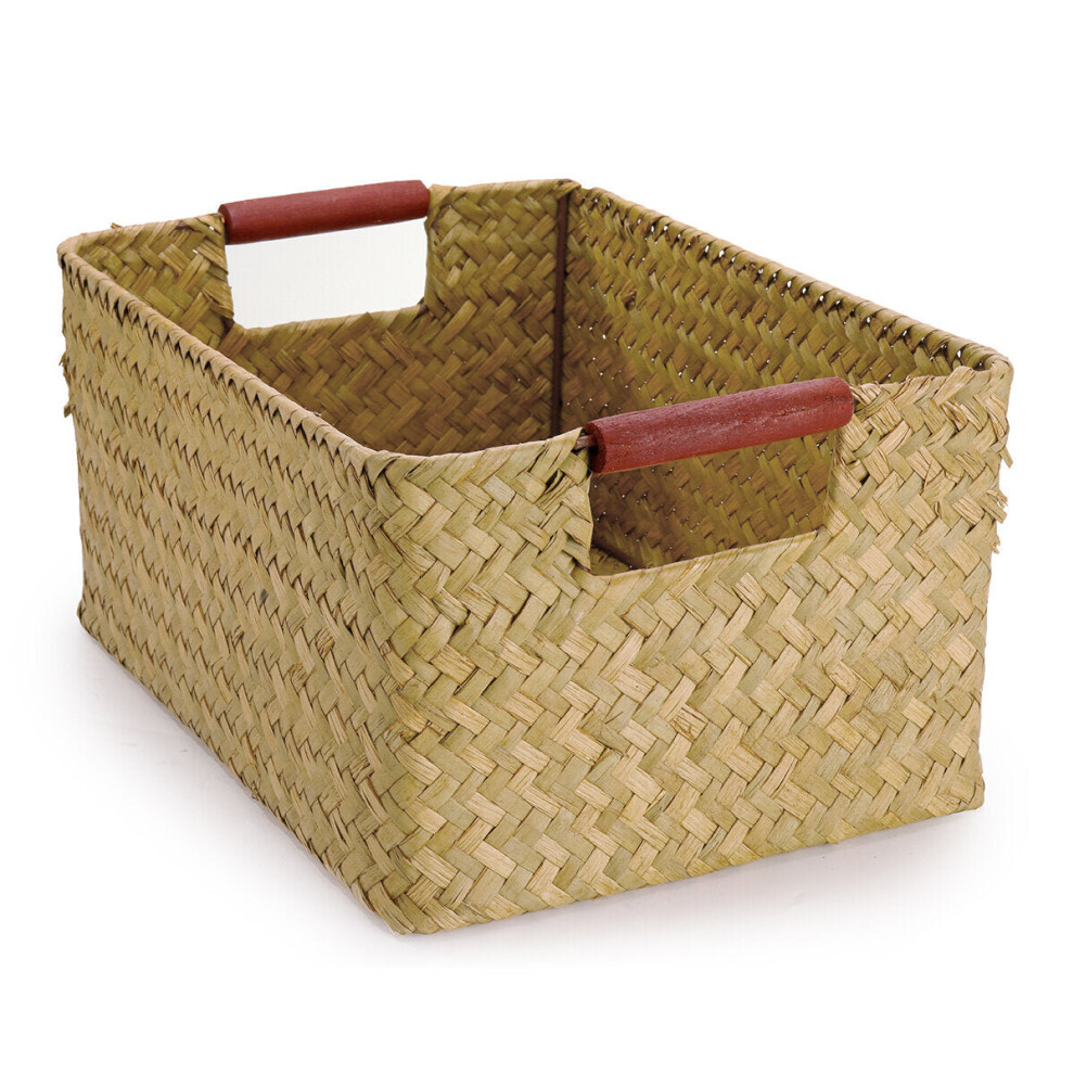 (Natural) Seaweed Woven Storage Basket Fruit Sundries Home Organizer Fruit Container