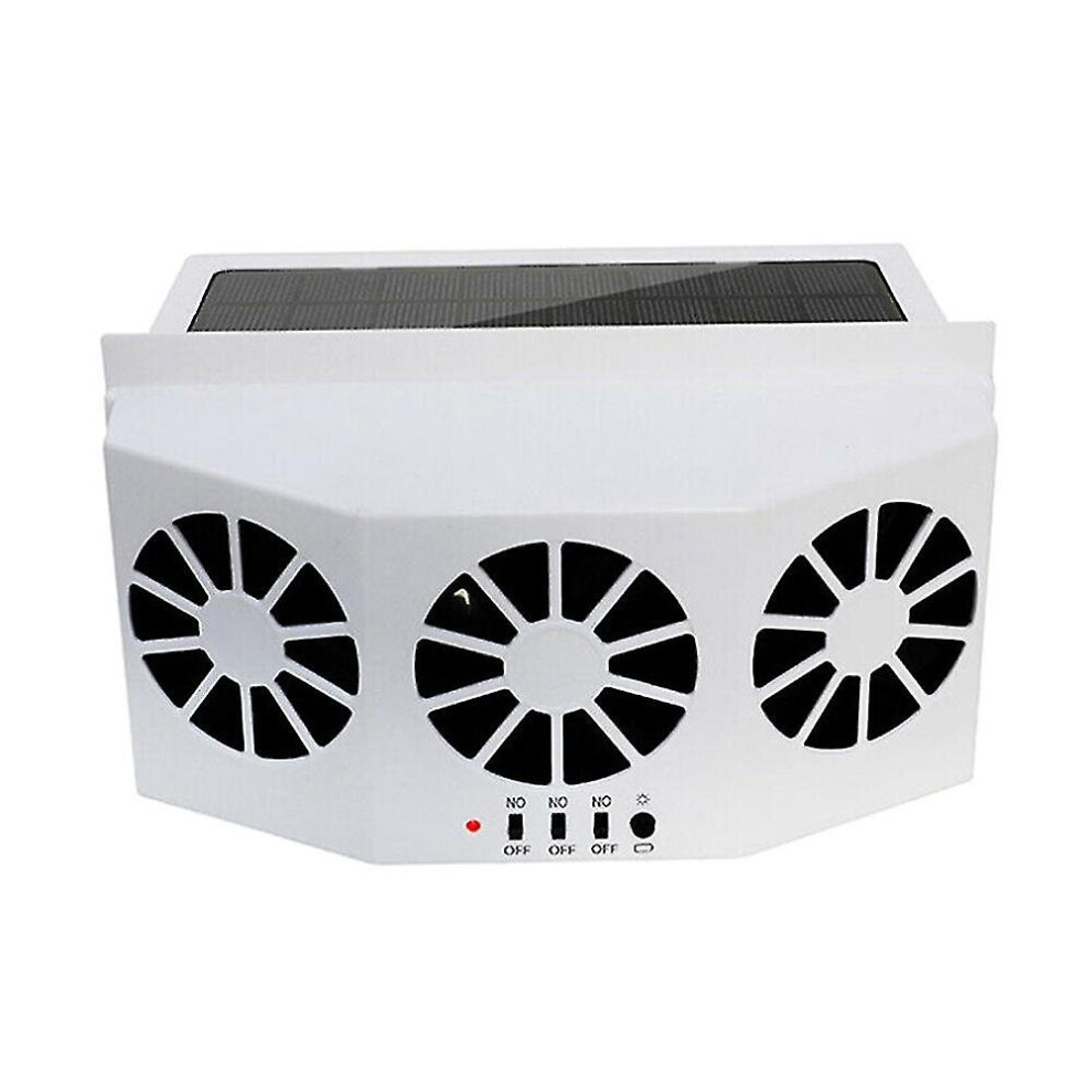 Portable Car Quiet Air Conditioner Solar Cooling Fan Auto Truck Vehicle Cooler Energy Saving