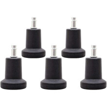 Office Chair 2 Inch Swivel Fixed Casters Plastic Slide Rail Chair Legs 5 Pieces(yu-1)