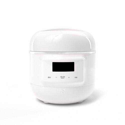 (White) Slow Cooker with Timer 200W 800ml Mini Slow Cooking Machine for Entrees Sauces Stews