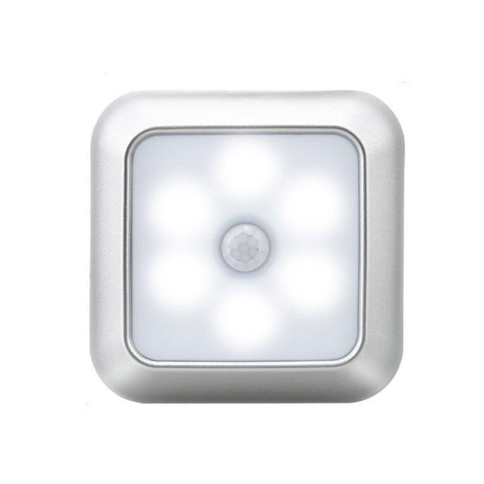 (Cool White) Battery Powered Night Light Motion Sensor Wireless Stairs Bedroom Wall Lamp For Cupboard Toilet Wardrobe Home