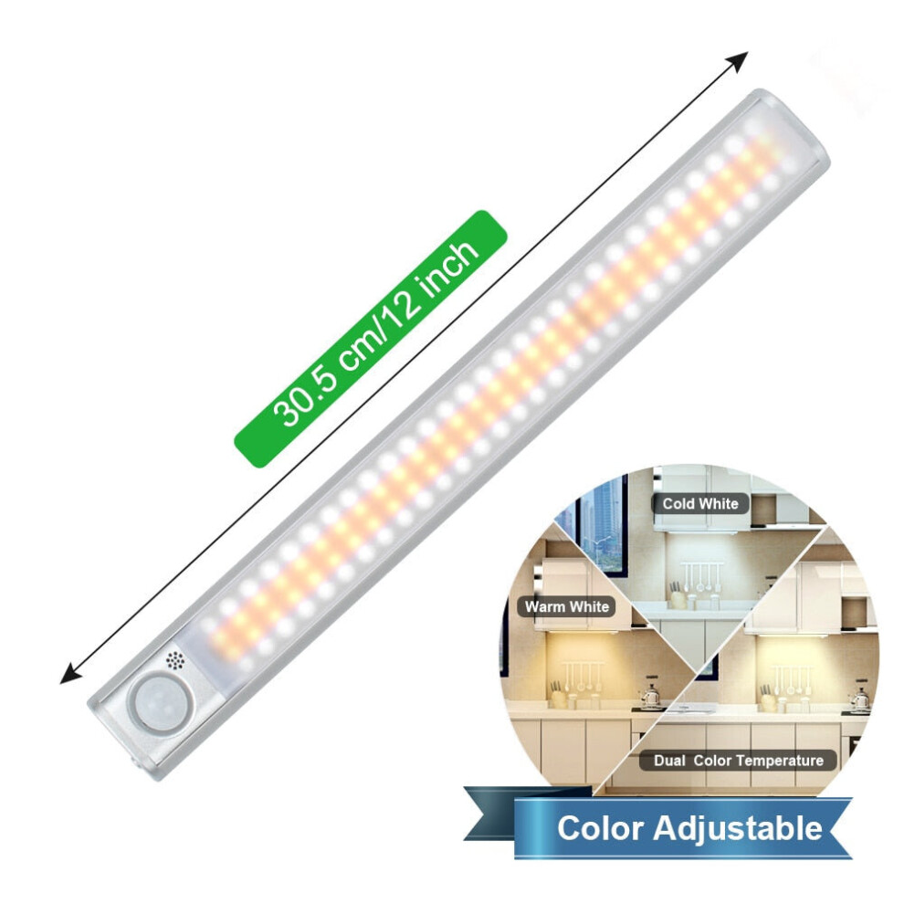 (120 LED) LED Night Light Motion Sensor Lamp Wireless USB Rechargeable for Children Bedroom Cabinet Kitchen Wall