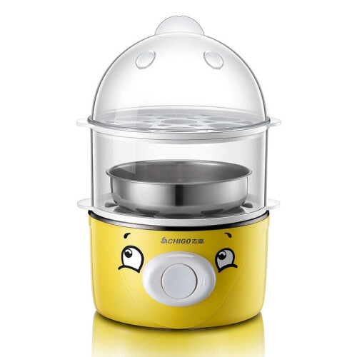 Egg Bolier 360W Double Layers Egg Steamer Automatic Egg Custard Machine Household Breakfast 2