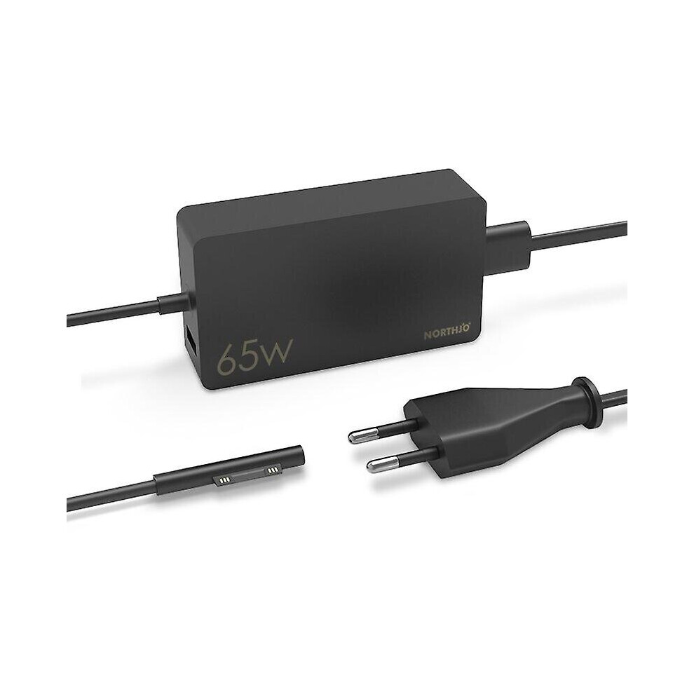 65w Power Adapter Charger For Microsoft Surface Pro Book Laptop - Eu Plug