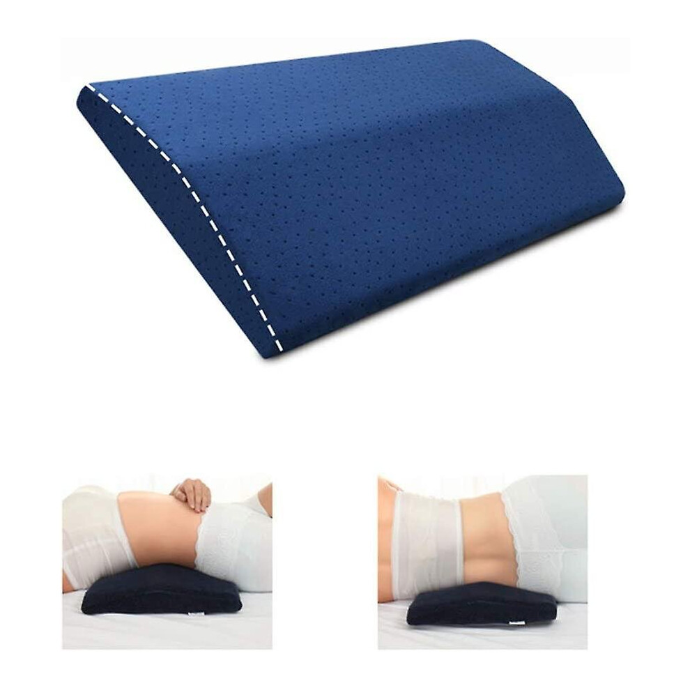 Lumbar Wedge Pillow - Orthopedic Memory Foam Bed Pillow for Back Support, Ideal for Pregnant/Back Sleepers, Breathable Removable Cover