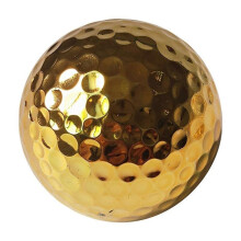 4.26cm Plated Gold Golf Balls For Golfer Indoor Outdoor Swing Putter Training