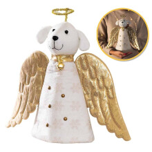 Christmas Angel Dog Christmas Tree Topper Hanging Ornament Decoration