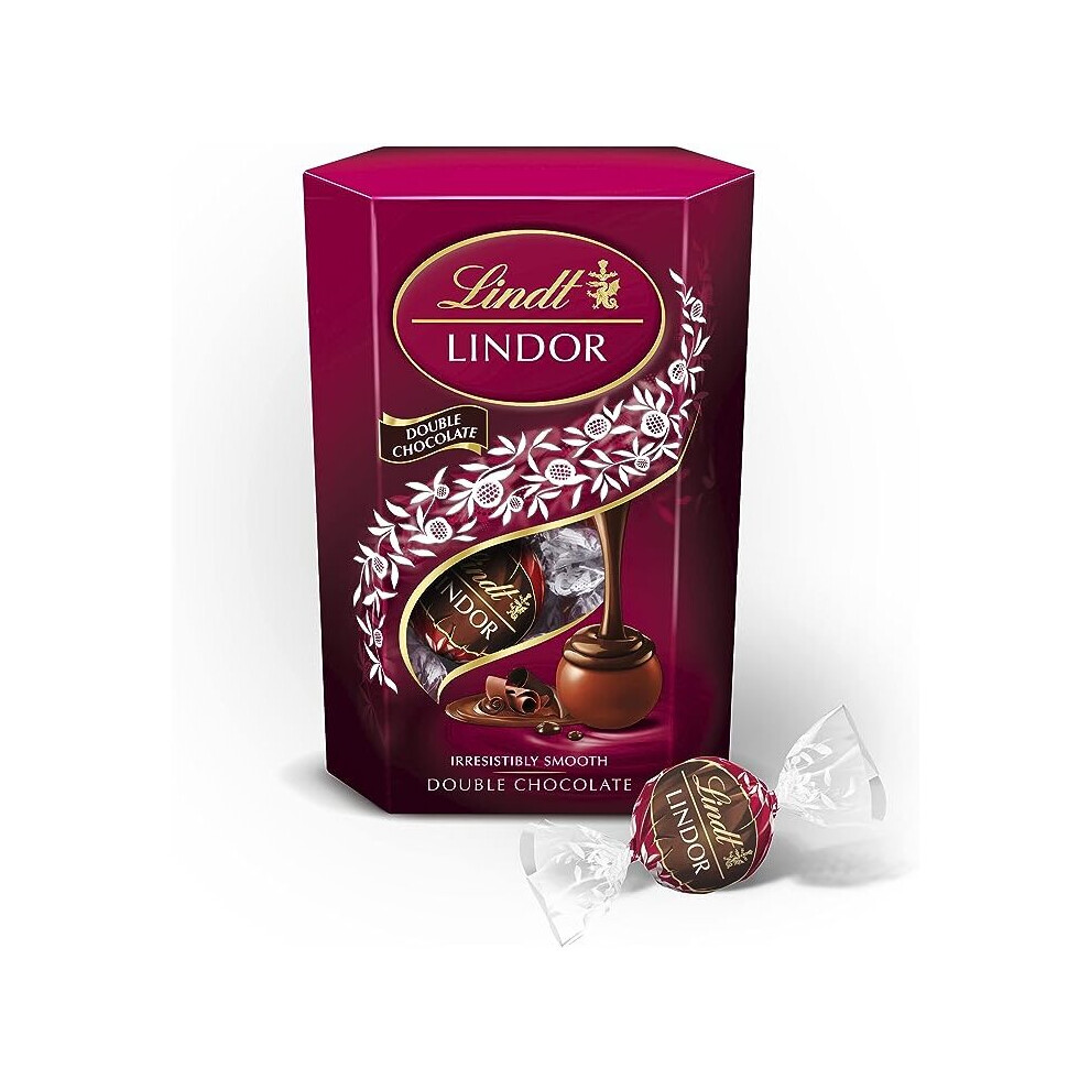 Lindt Lindor Milk Chocolate Truffles Double Chocolate, 200g